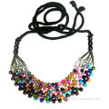 Necklace, Made of String and Plastic Bead, Customized Designs are Accepted, OEM Orders are Welcome